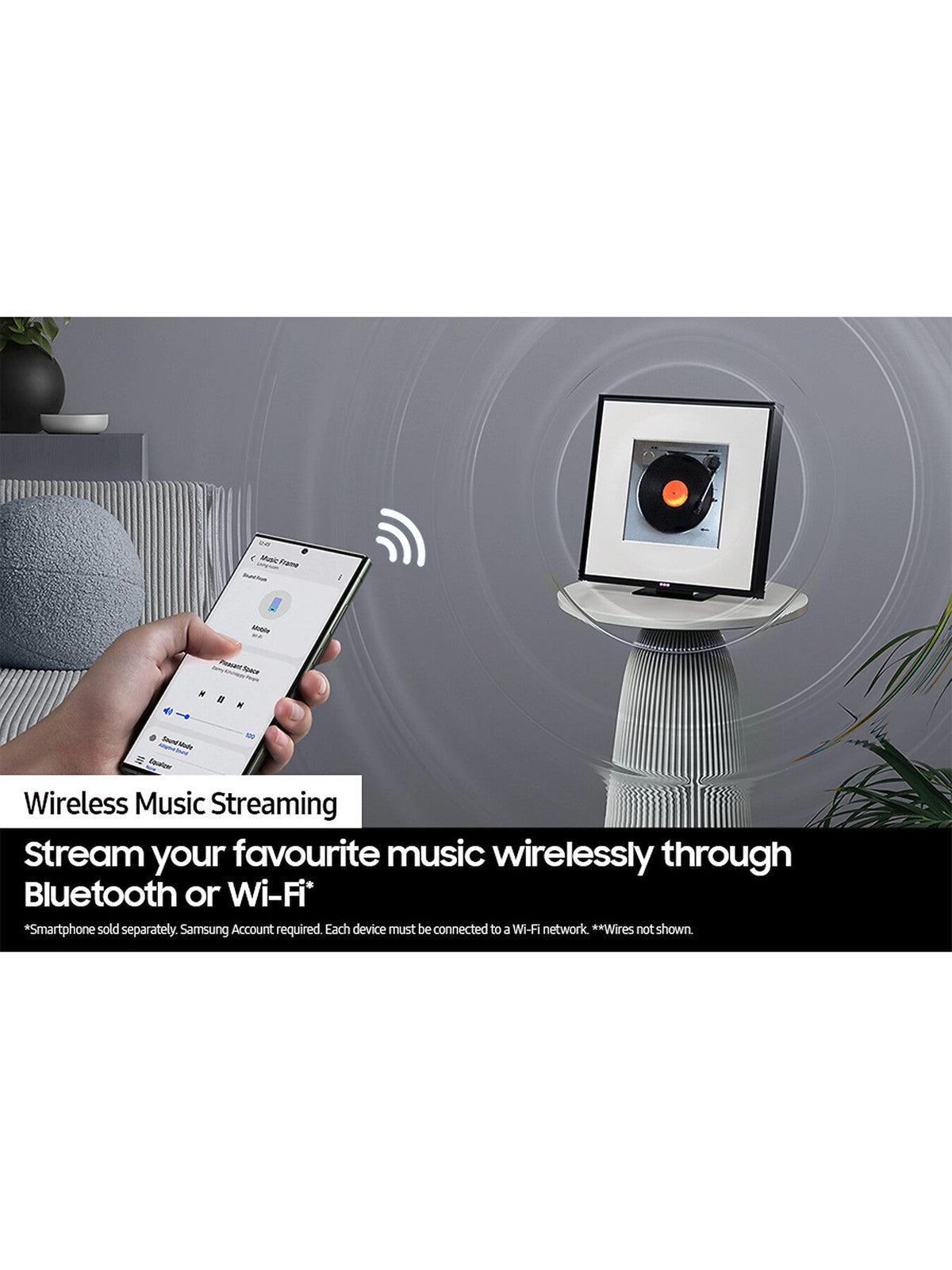 HW-LS60D Music Frame Customisable Photo Frame HiFi Audio Streaming Q Symphony Speaker