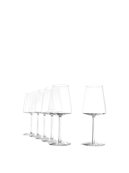 Power Red Wine Glasses Set of 6
