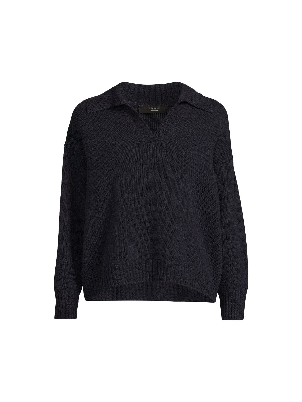 Agre V Neck Collared Wool Jumper