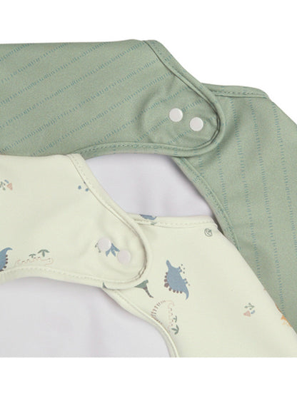 Long-sleeved Bibs 2 Pack - Dino Stripe