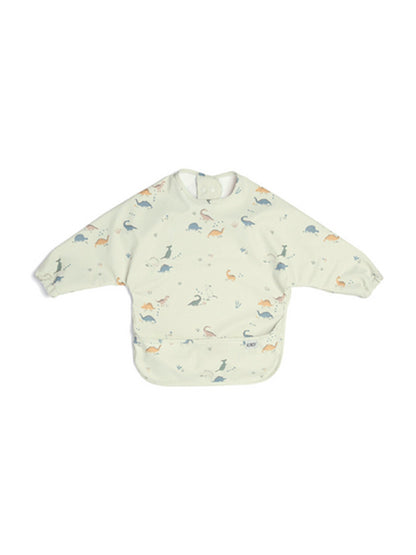Long-sleeved Bibs 2 Pack - Dino Stripe