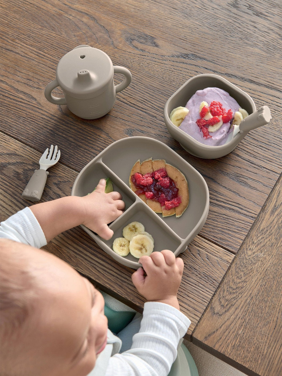 First Mealtime Silicone Set Truffle