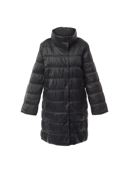 High Collar Ruched Coat
