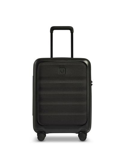 Icon Stripe Pocket Cabin Suitcase 55cm Black