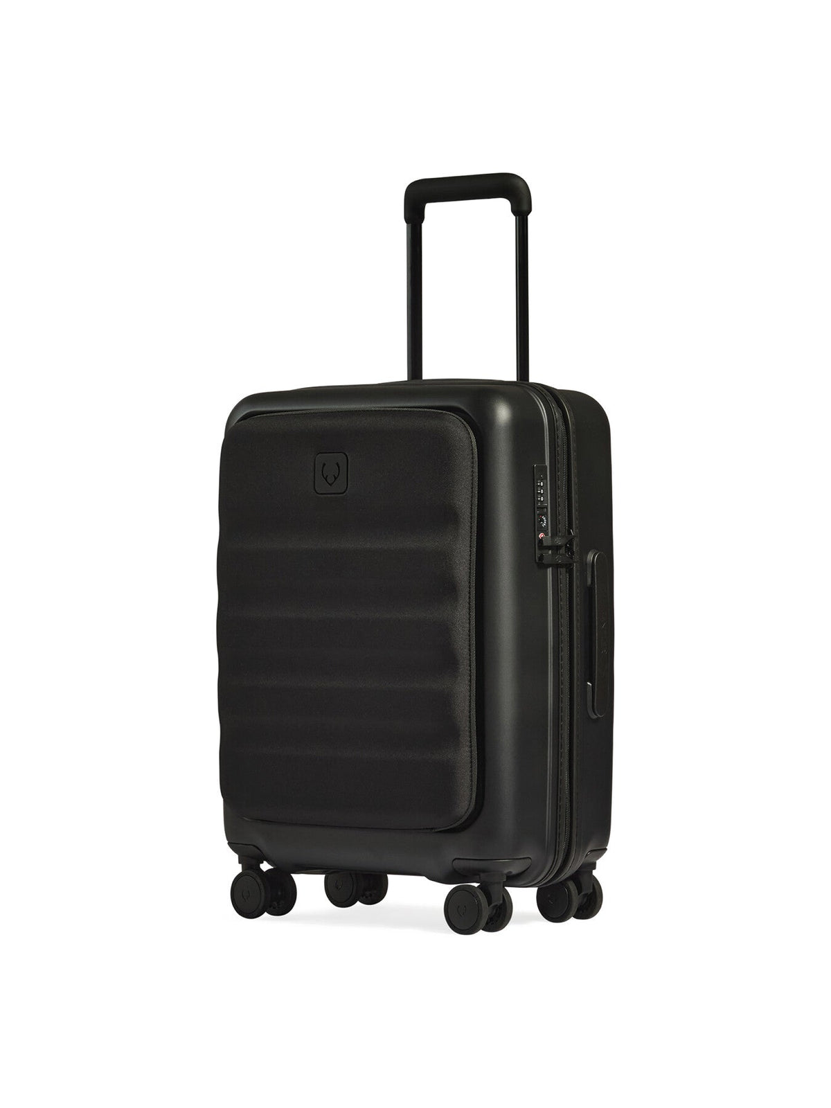 Icon Stripe Pocket Cabin Suitcase 55cm Black
