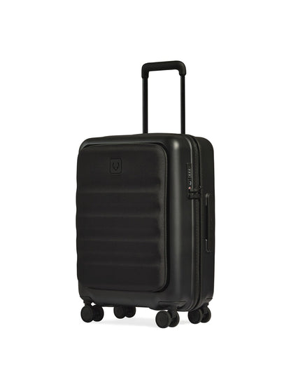 Icon Stripe Pocket Cabin Suitcase 55cm Black