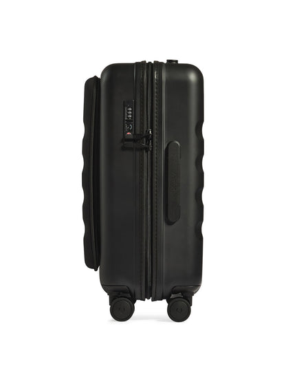 Icon Stripe Pocket Cabin Suitcase 55cm Black