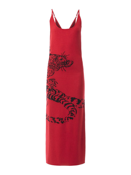 Snow Tiger Knitted Maxi Dress