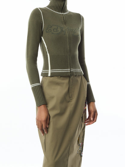 Life Before Knitted Zip Thru Jacket