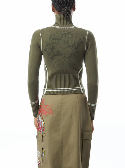 Life Before Knitted Zip Thru Jacket
