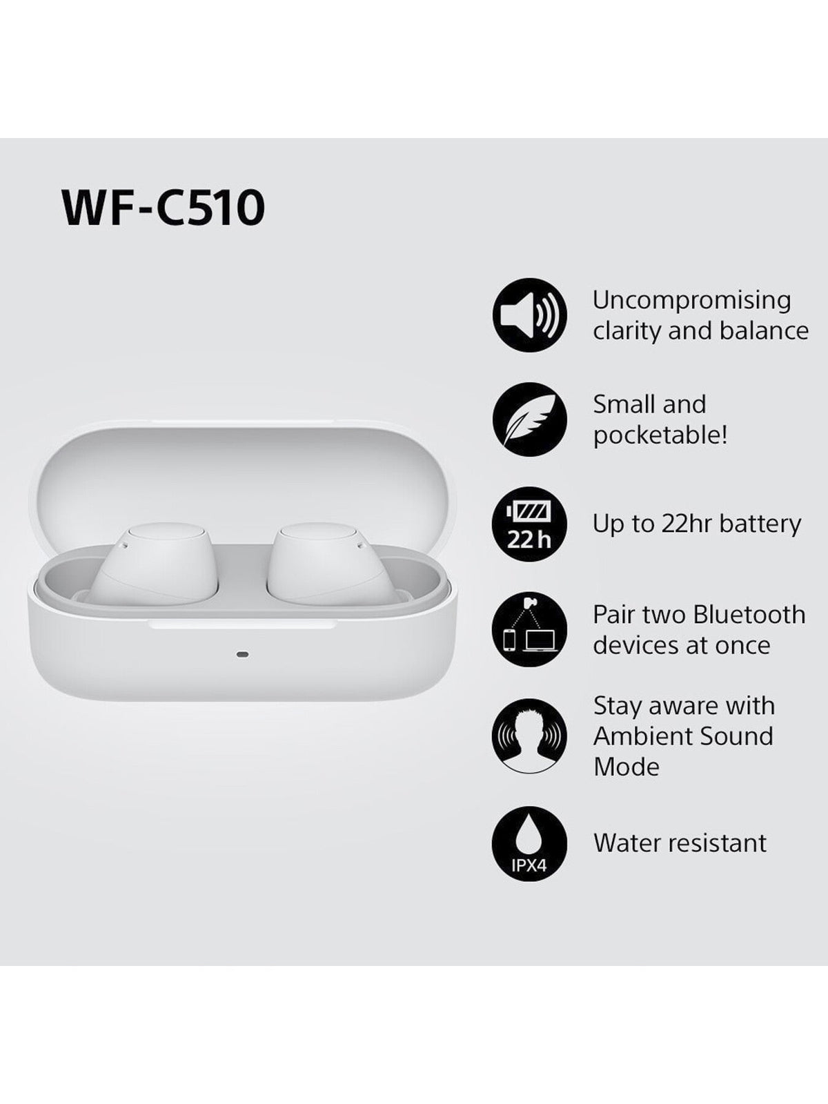 WFC510W Truly Wireless In ear Headphones