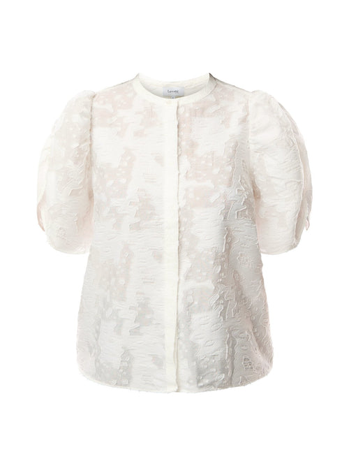 Lr-Josy 1 Textured Puff Sleeve Top