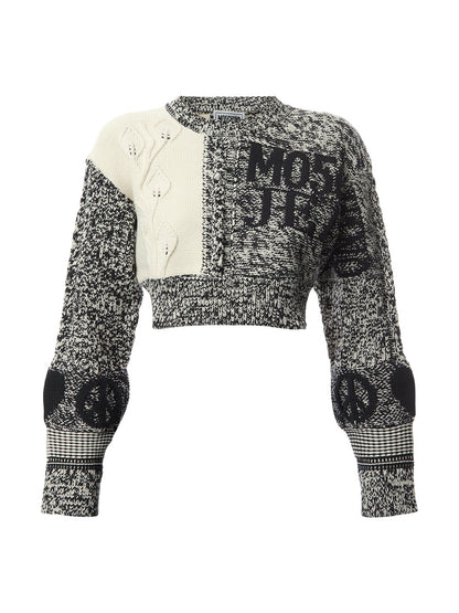 Cropped Urban Cotton and Nylon Pullover