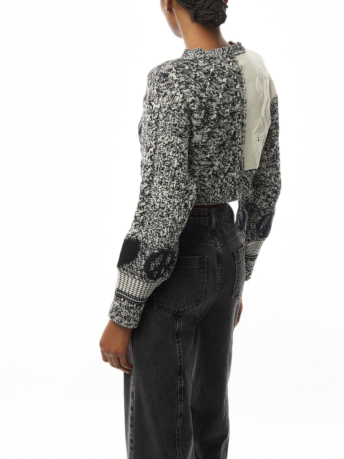Cropped Urban Cotton and Nylon Pullover