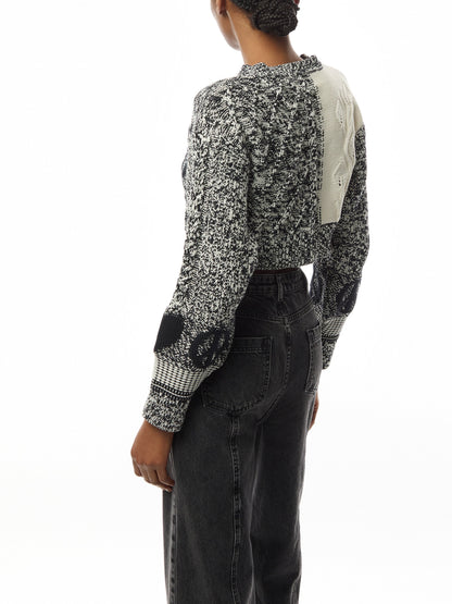 Cropped Urban Cotton and Nylon Pullover