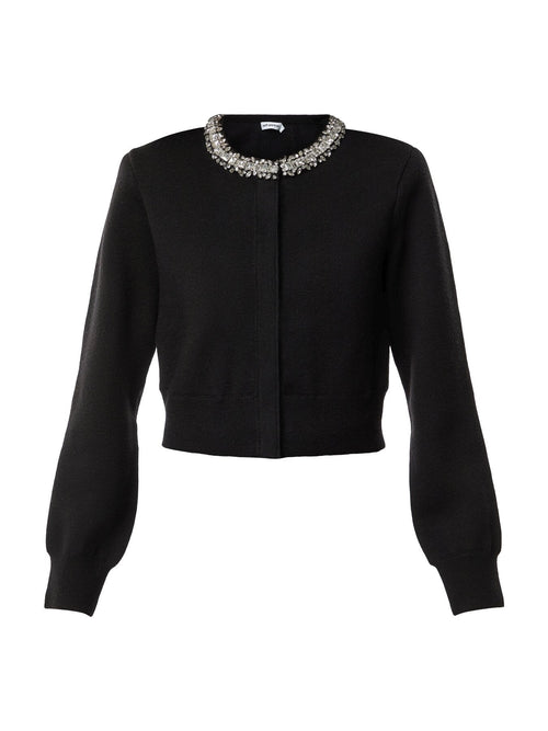 Black Emberllished Cardigan