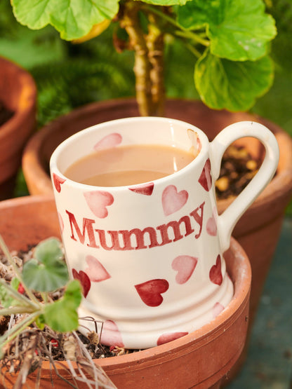 Pink Hearts Mummy 1/2 Pint Mug