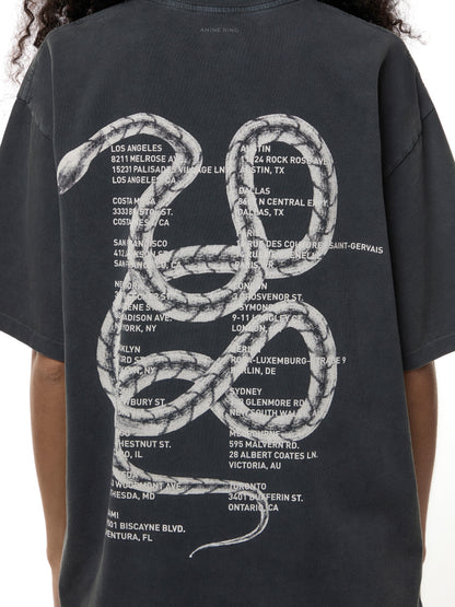 Kent Tee Twisted Snake - Washed Charcoal