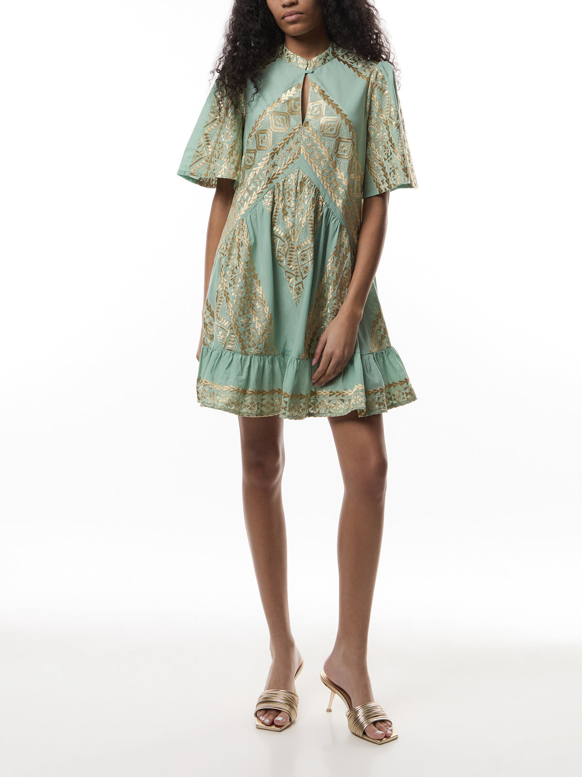 Classic Triangle Collar Mini Dress