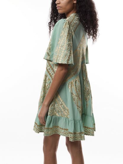 Classic Triangle Collar Mini Dress