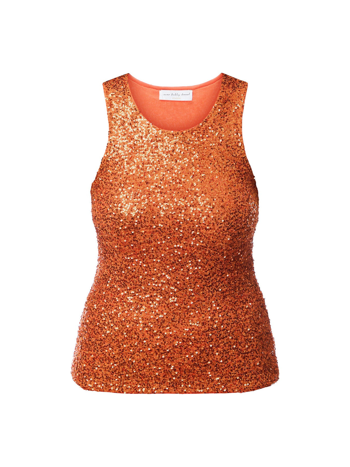 Rust Sequin Tank Top