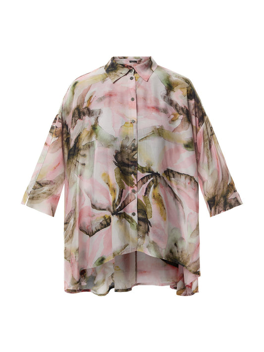 3/4 Length Sleeve Printed Shirt