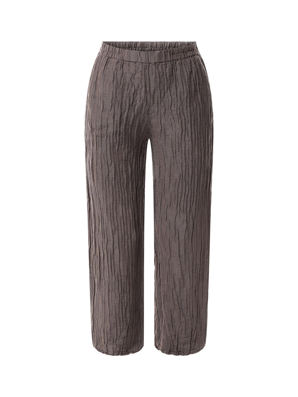 Silk Crinkle Cropped Trouser