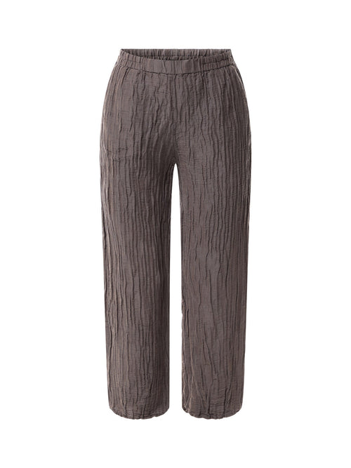 Silk Crinkle Cropped Trouser