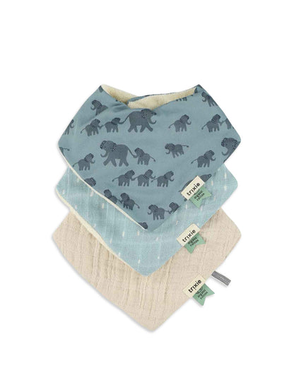 Bandana bib 3-pack mix - Enchanting Elephant