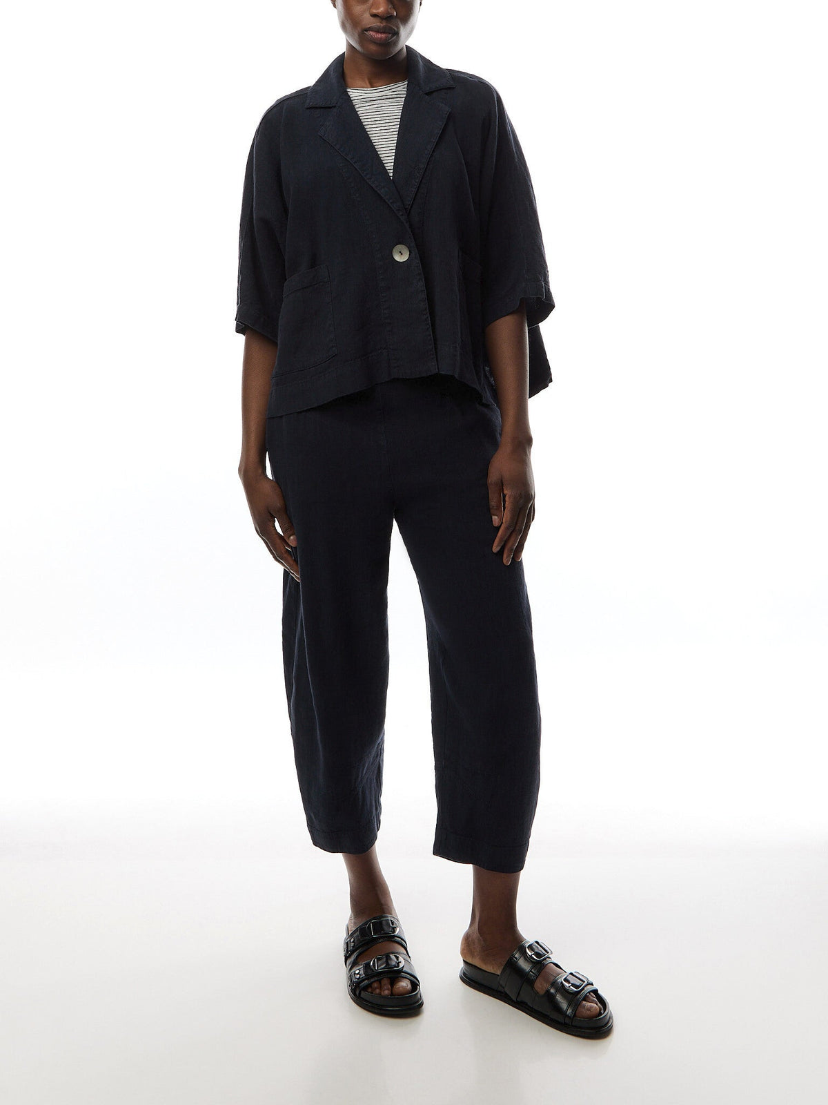 Twisted Linen Boxy Jacket
