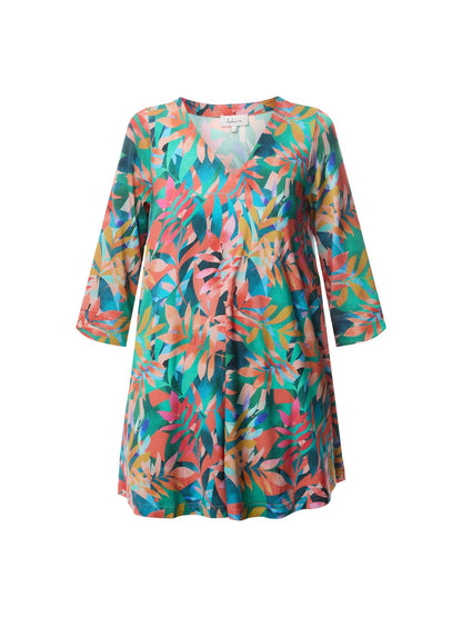 Tropical Leaves Jersey Tunic
