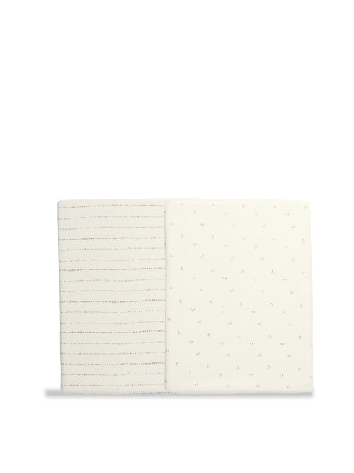 Lua Crib Fitted Sheets Two Pack Cream