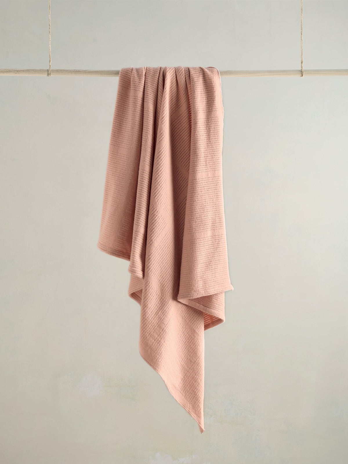 Cellular Cot Bed Blanket Pink