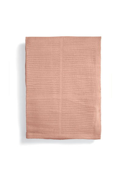 Cellular Cot Bed Blanket Pink