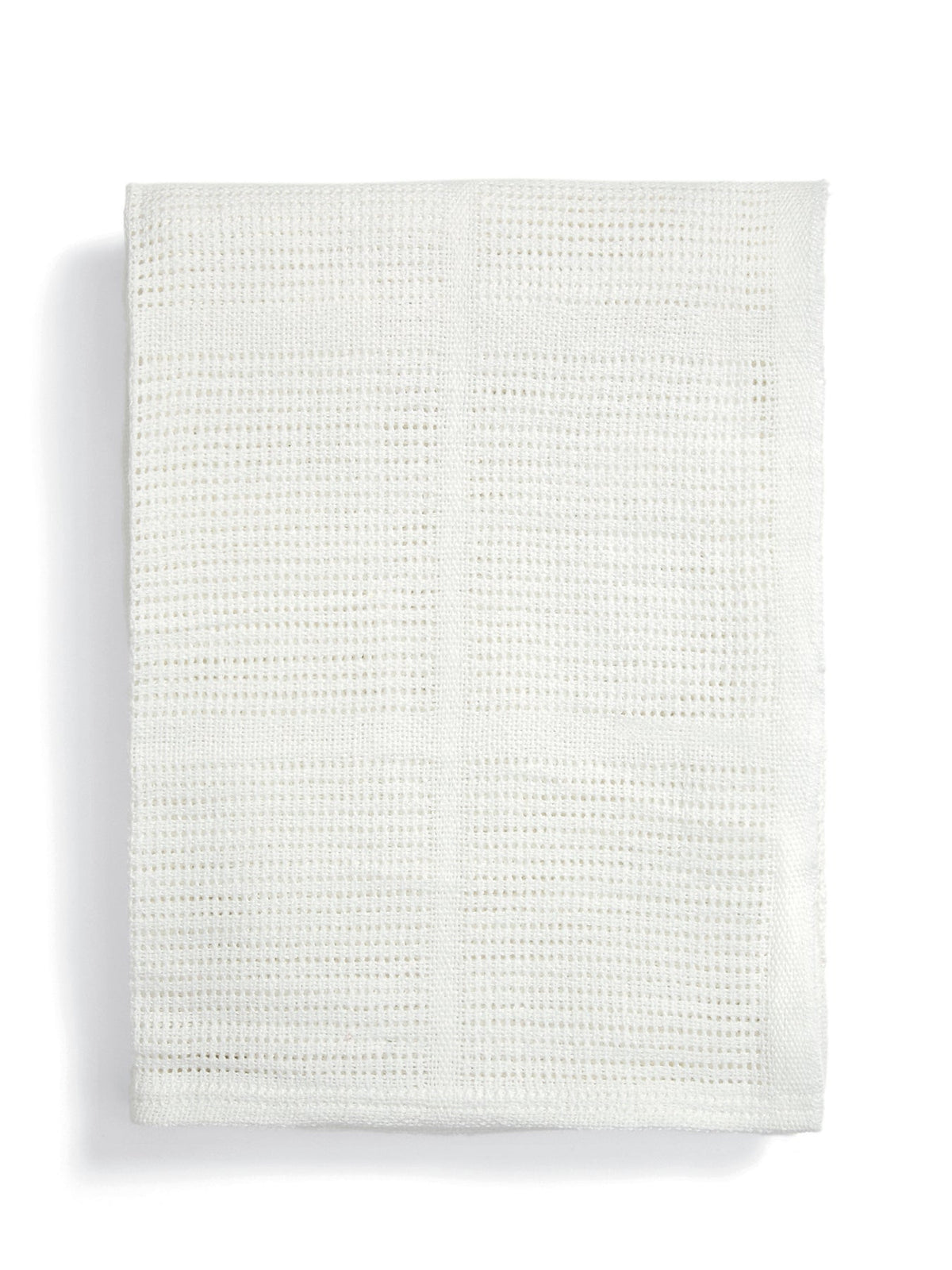 Cellular Cot Bed White Blanket