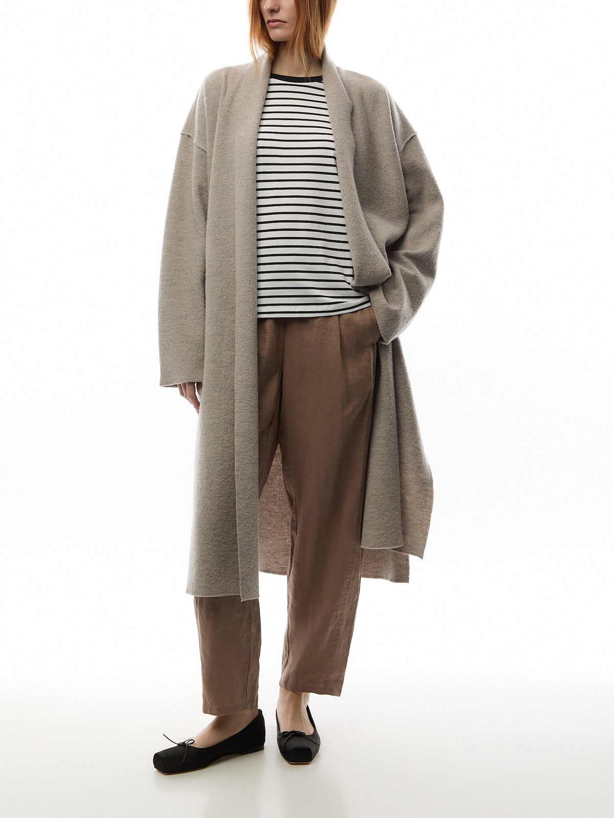 Ankle Pleated Lantern Pant Linen