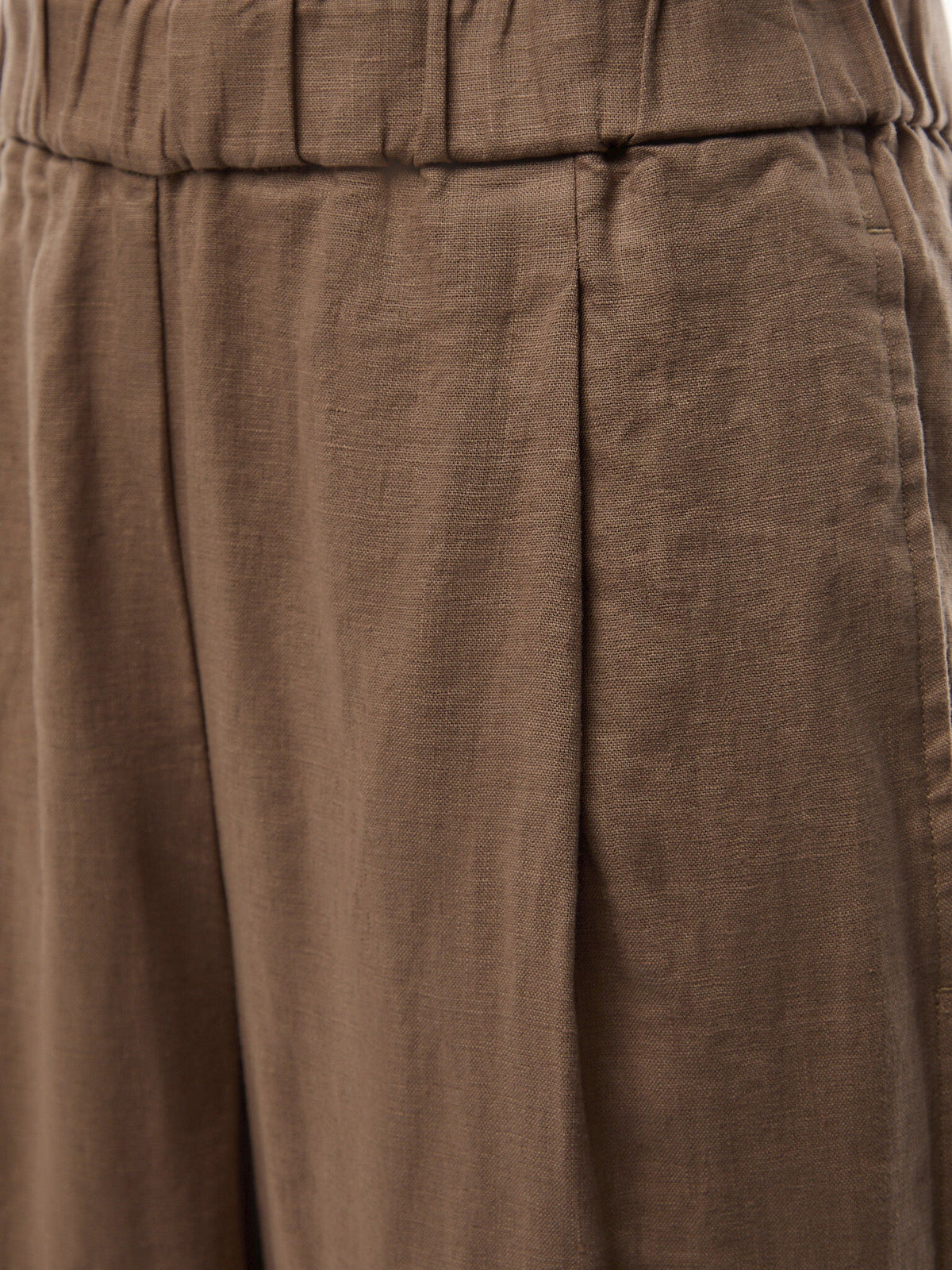 Ankle Pleated Lantern Pant Linen
