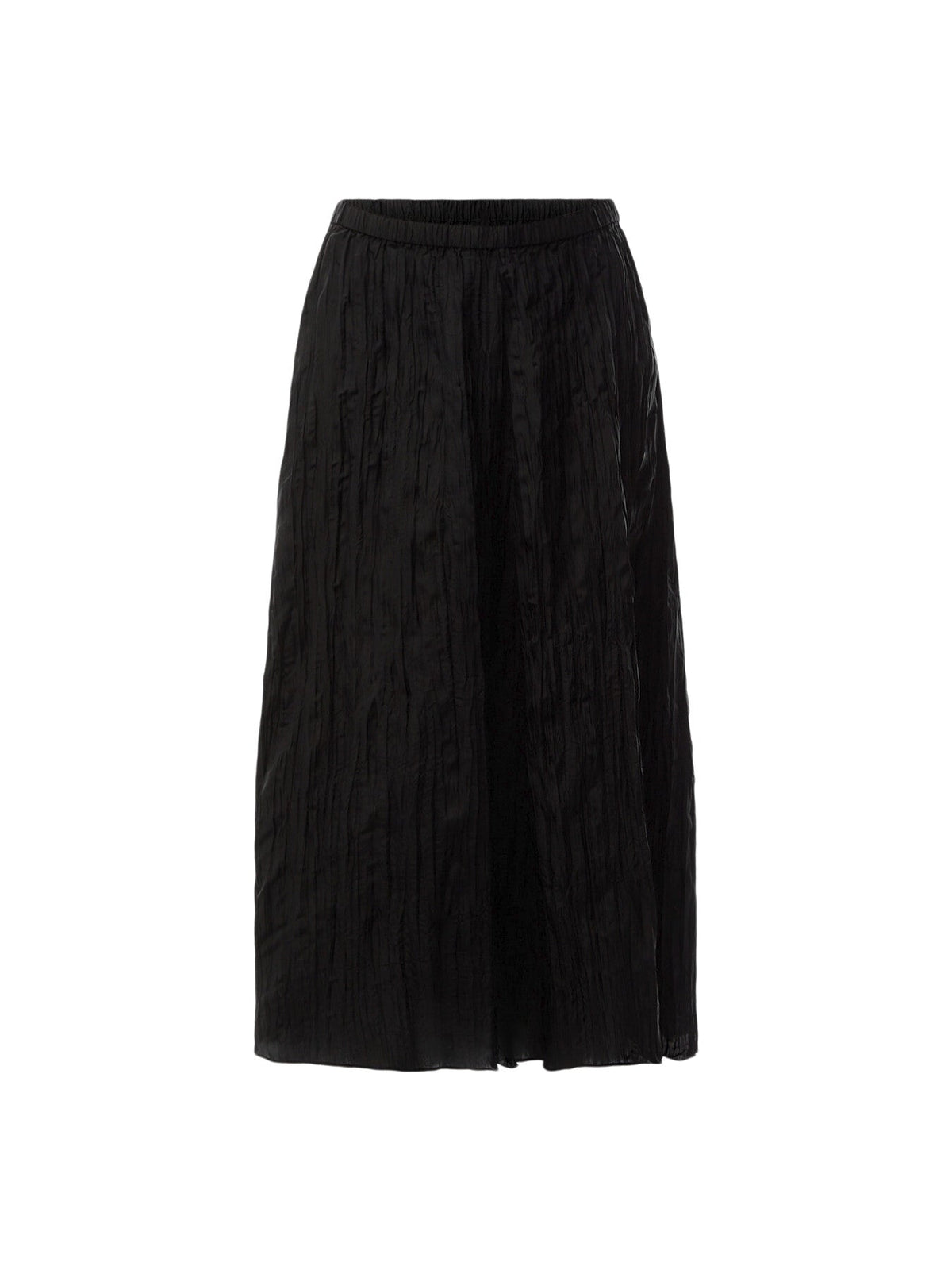 Crushed Silk Flared Skirt