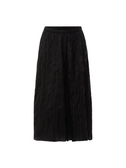 Crushed Silk Flared Skirt