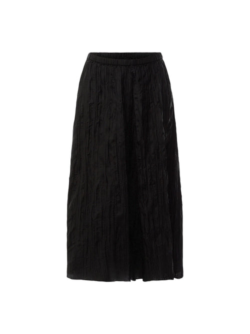 Crushed Silk Flared Skirt