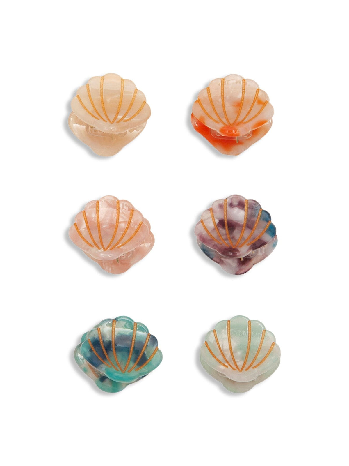 Mini Shell Claw Clips