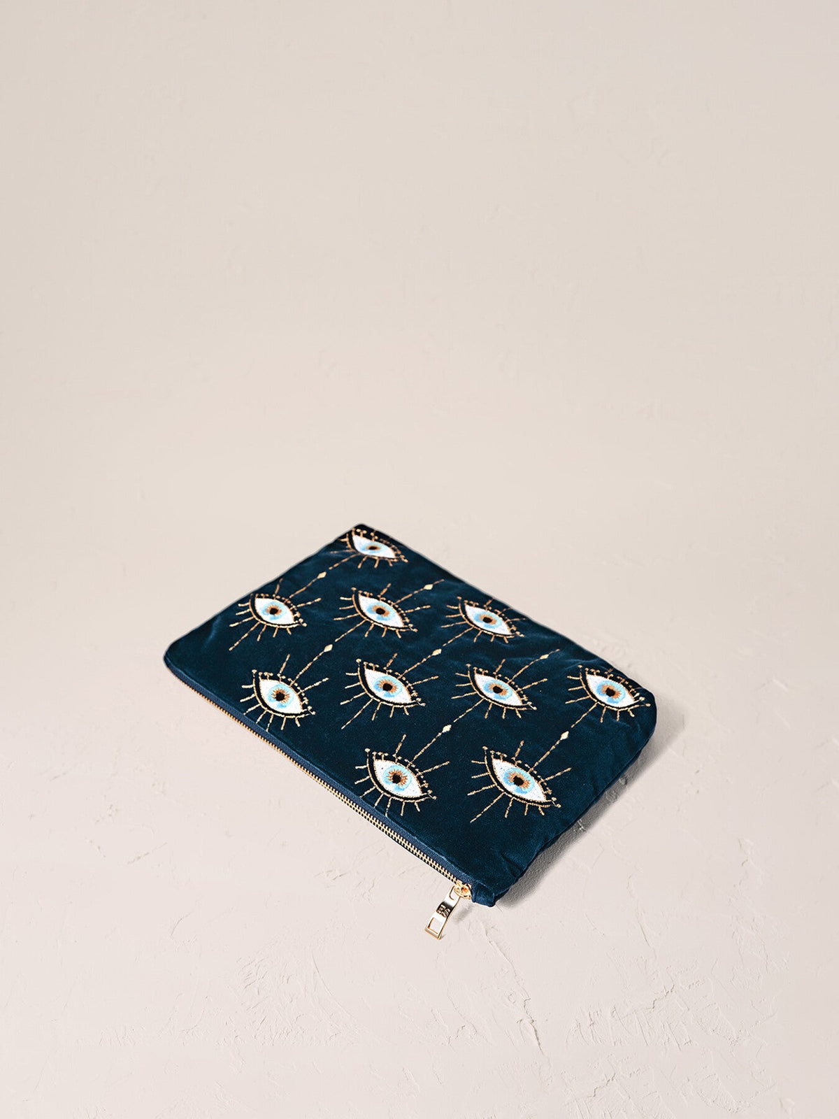 Mystical Eye Ink Blue Velvet Everyday Pouch