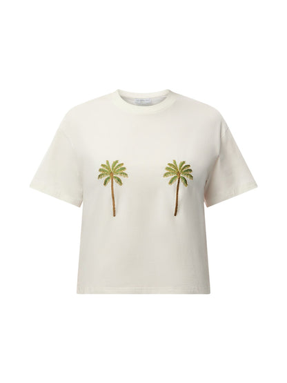 Embroidered Palm Boob T Shirt
