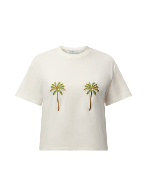 Embroidered Palm Boob T Shirt
