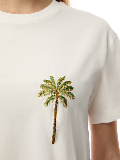 Embroidered Palm Boob T Shirt