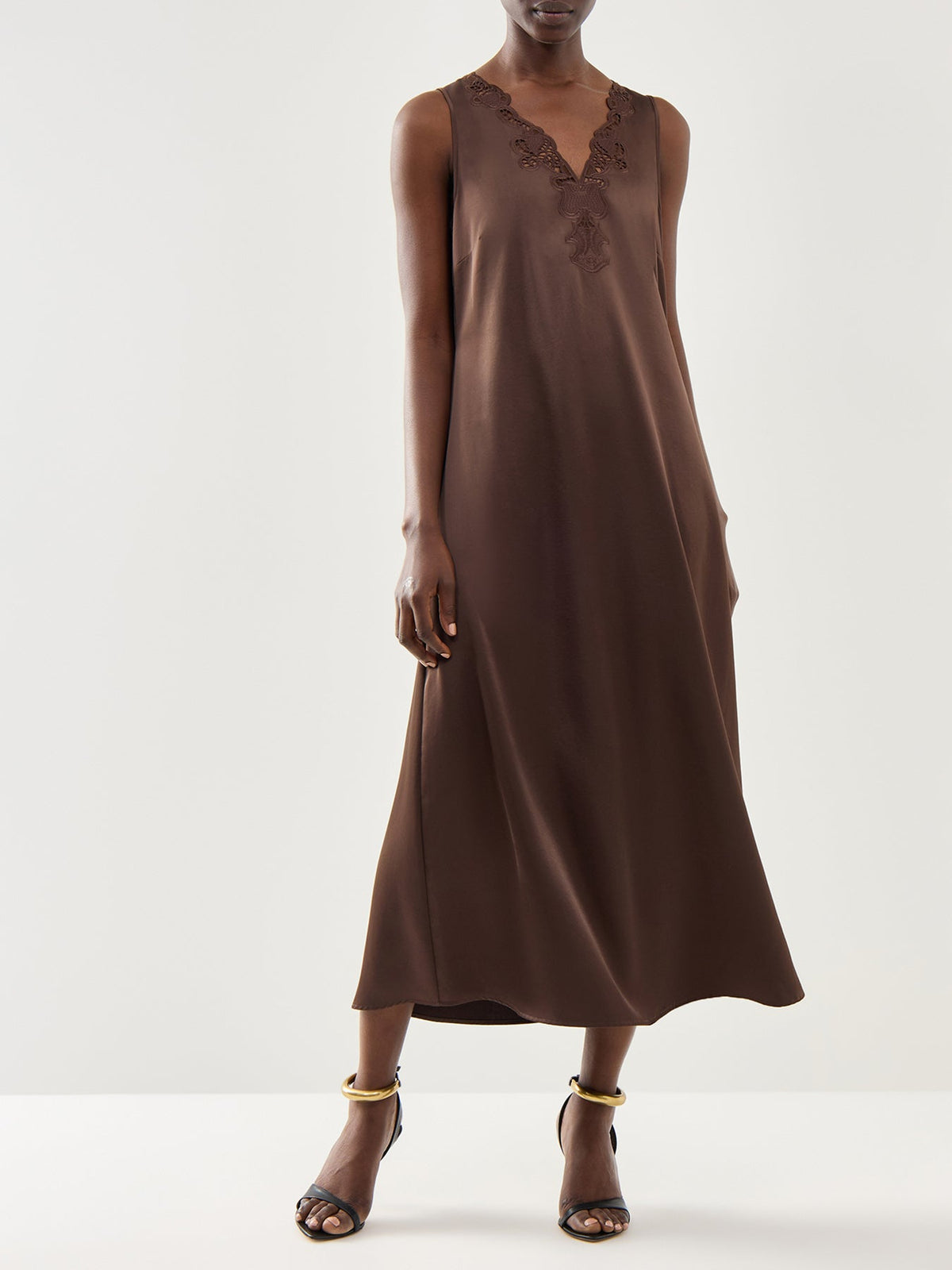 Weekend Canossa Slip Dress With Lace Neckline