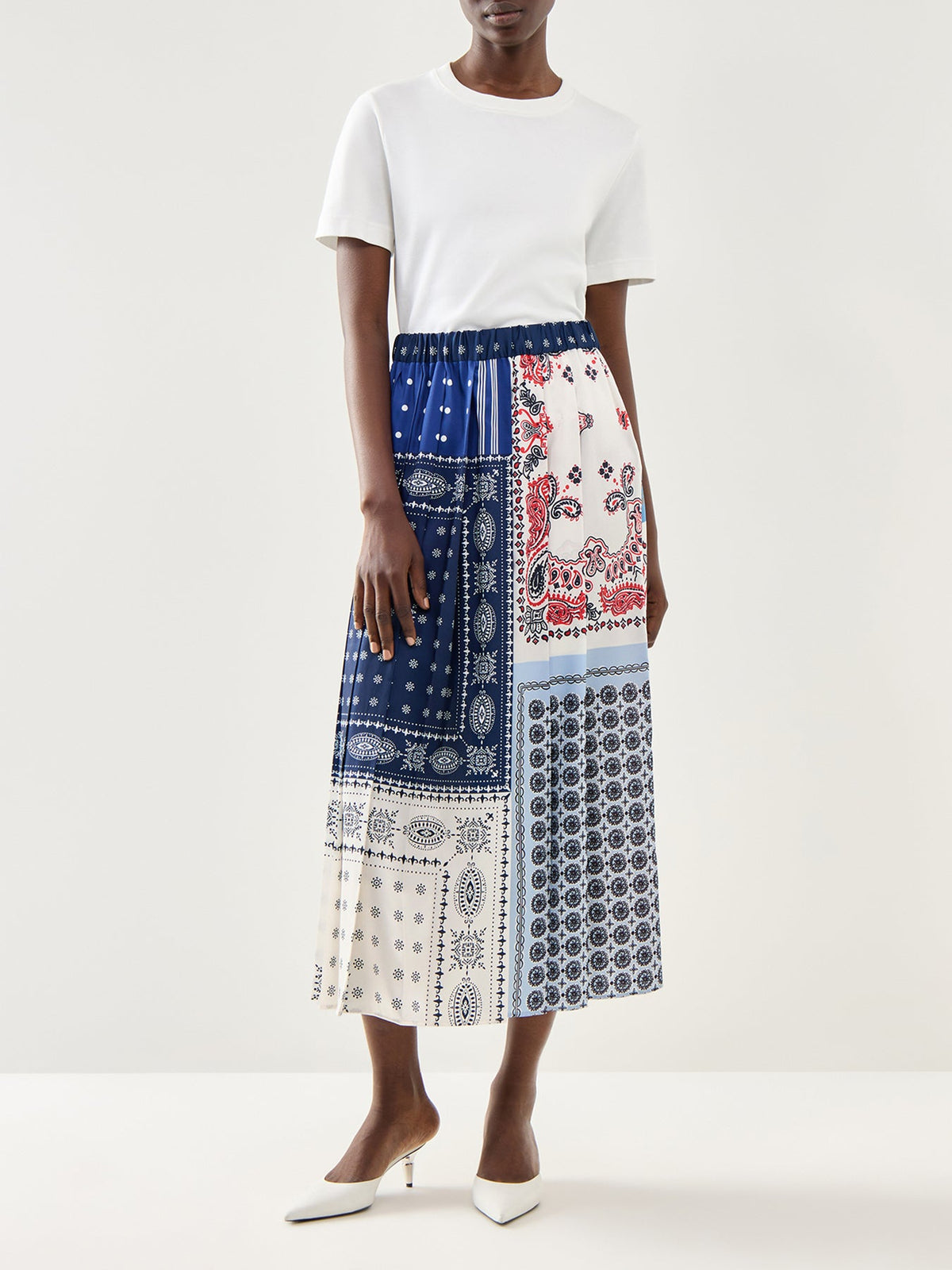 Weekend Luna Pleated Printed Skirt