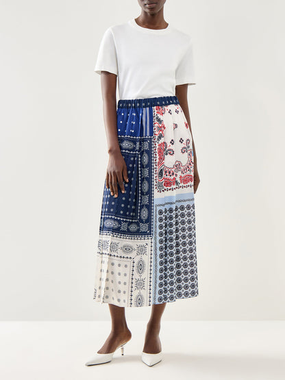 Weekend Luna Pleated Printed Skirt