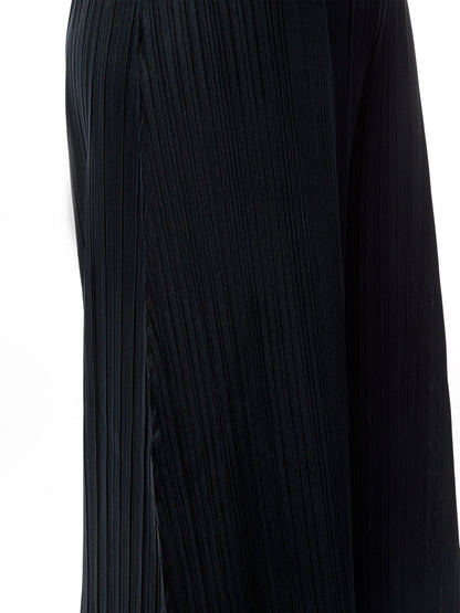 Pleats Mellow Blue Black Pants