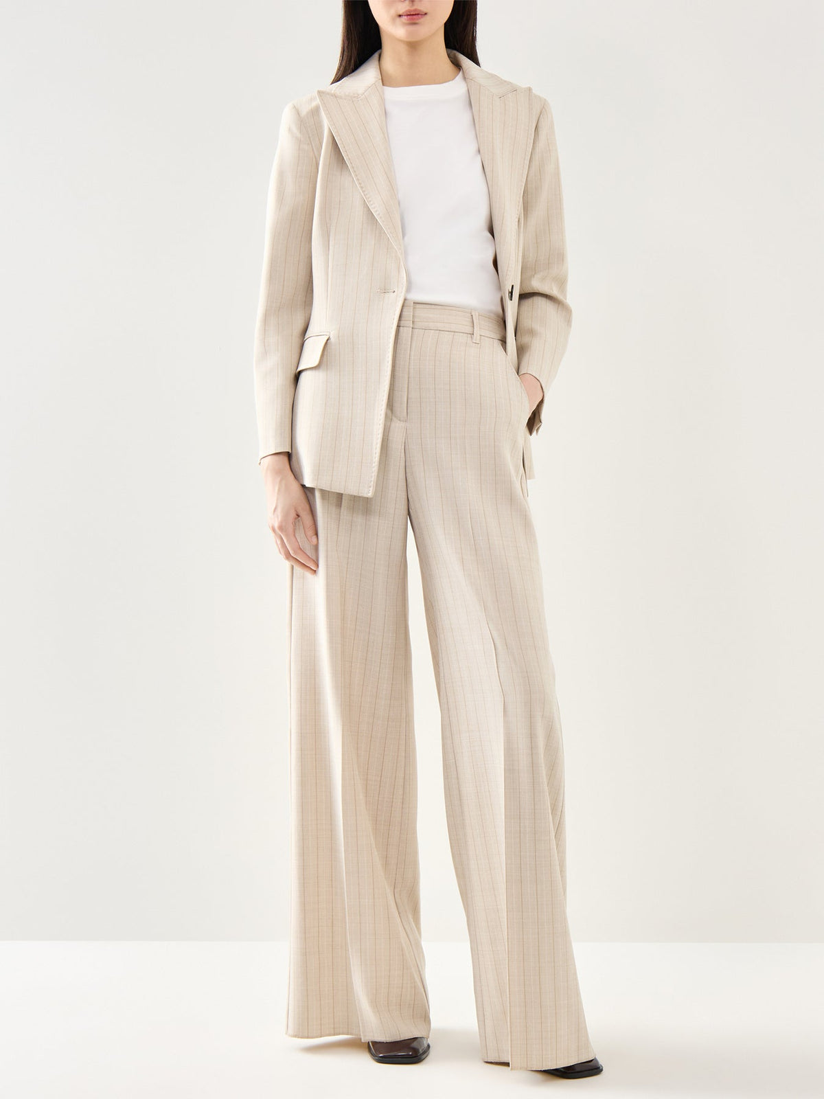 Marella Skipper Pinstriped Tailored Trouser